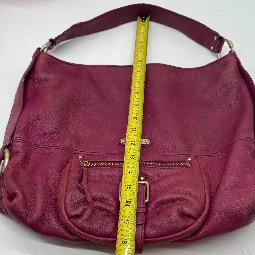 Michael Kors Wine Leather Hobo Bag As Is condition MCB9577S